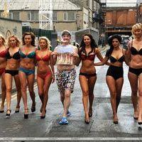 Ryanair boss Michael O Leary strip off at the launch of Ryanair 2012 calendar